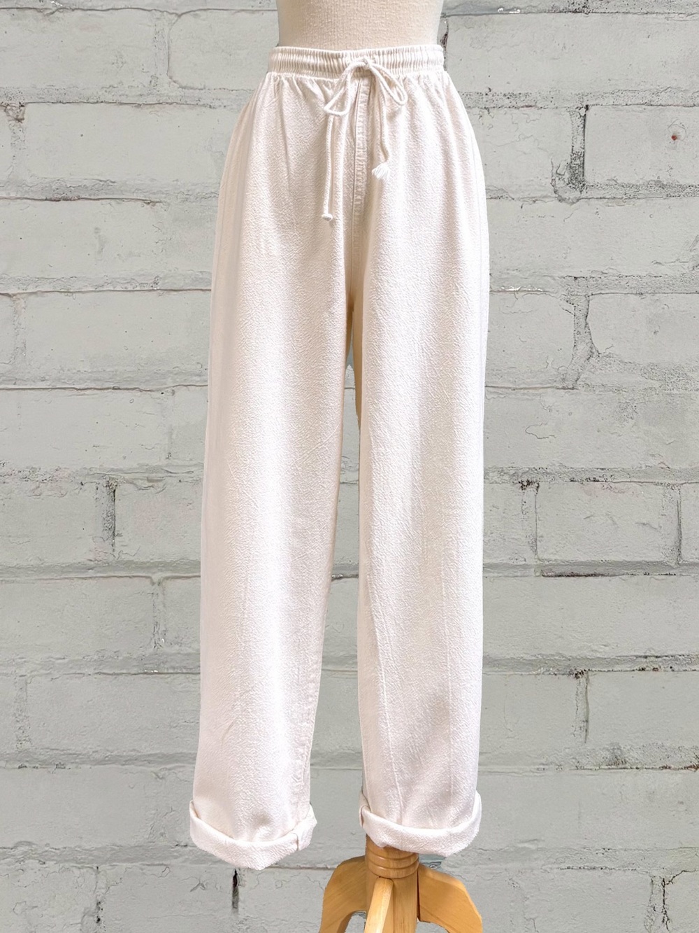 Vintage Cream Drawstring Pants